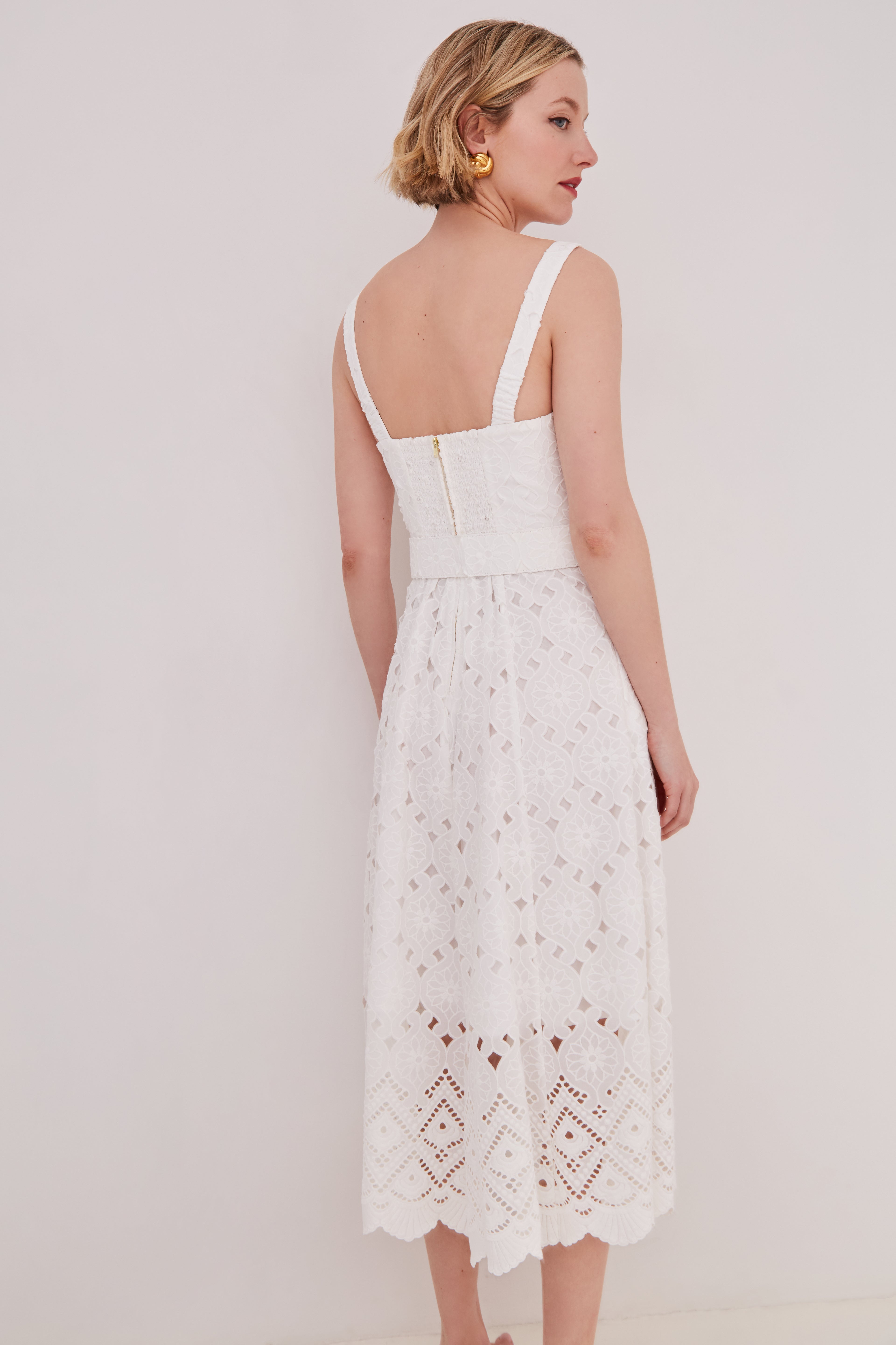 cara cara calypso sweetheart bustier floral linen midi dress Cara Cara Calypso Bustier floral-print Midi Dress | Blue