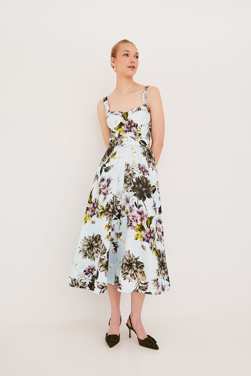 Calypso Bustier Midi Dress in Linen | Cara Cara New York Calypso Bustier Midi Dress in Linen | Cara Cara New York