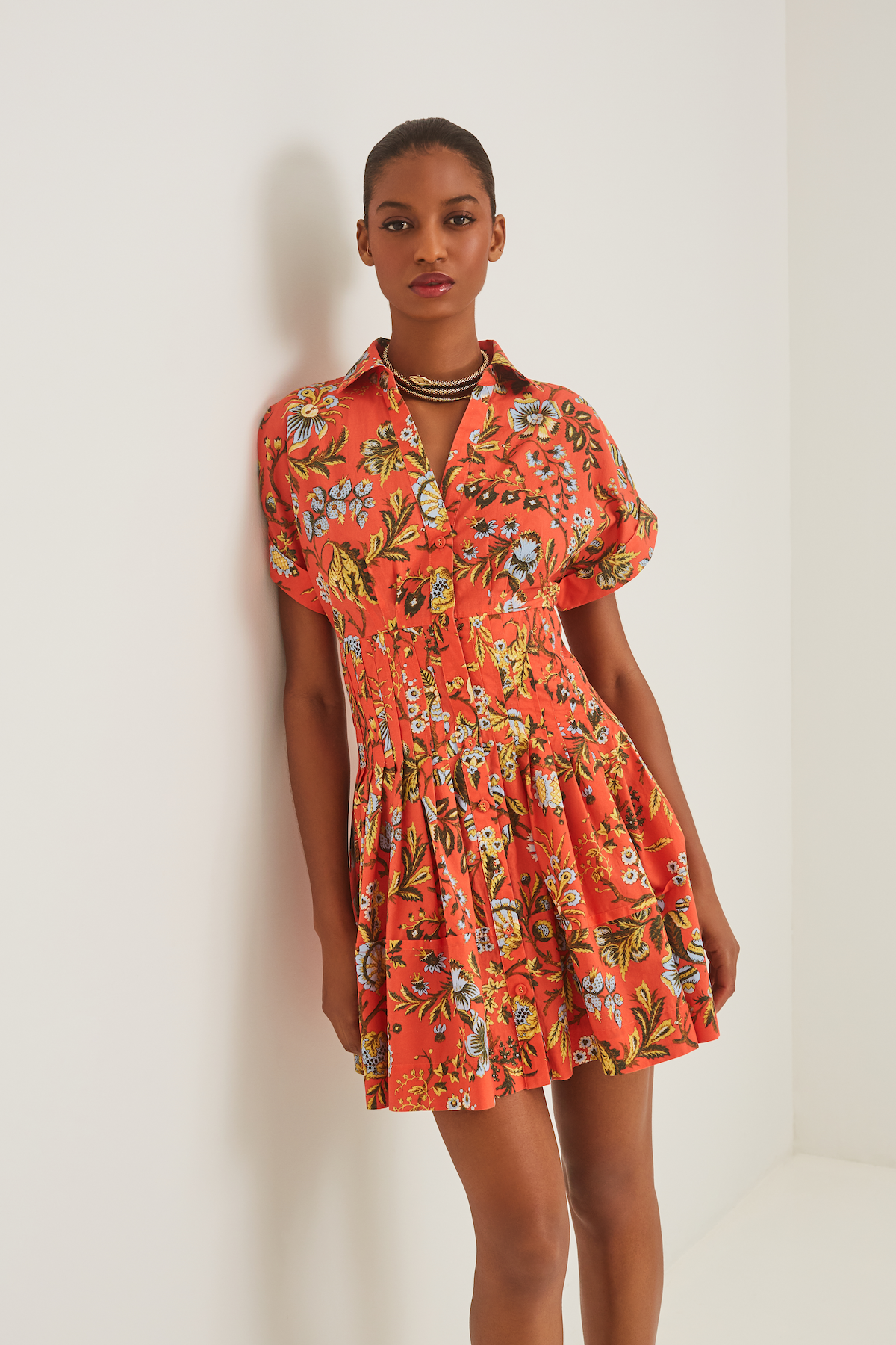 Nash Mini Dress in Clover Orange XXL Nash Mini Dress in Clover Orange XXL