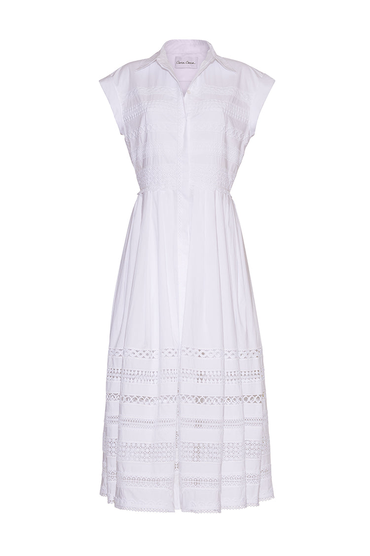 octavia midi dress Octavia Dress in White 4 / White