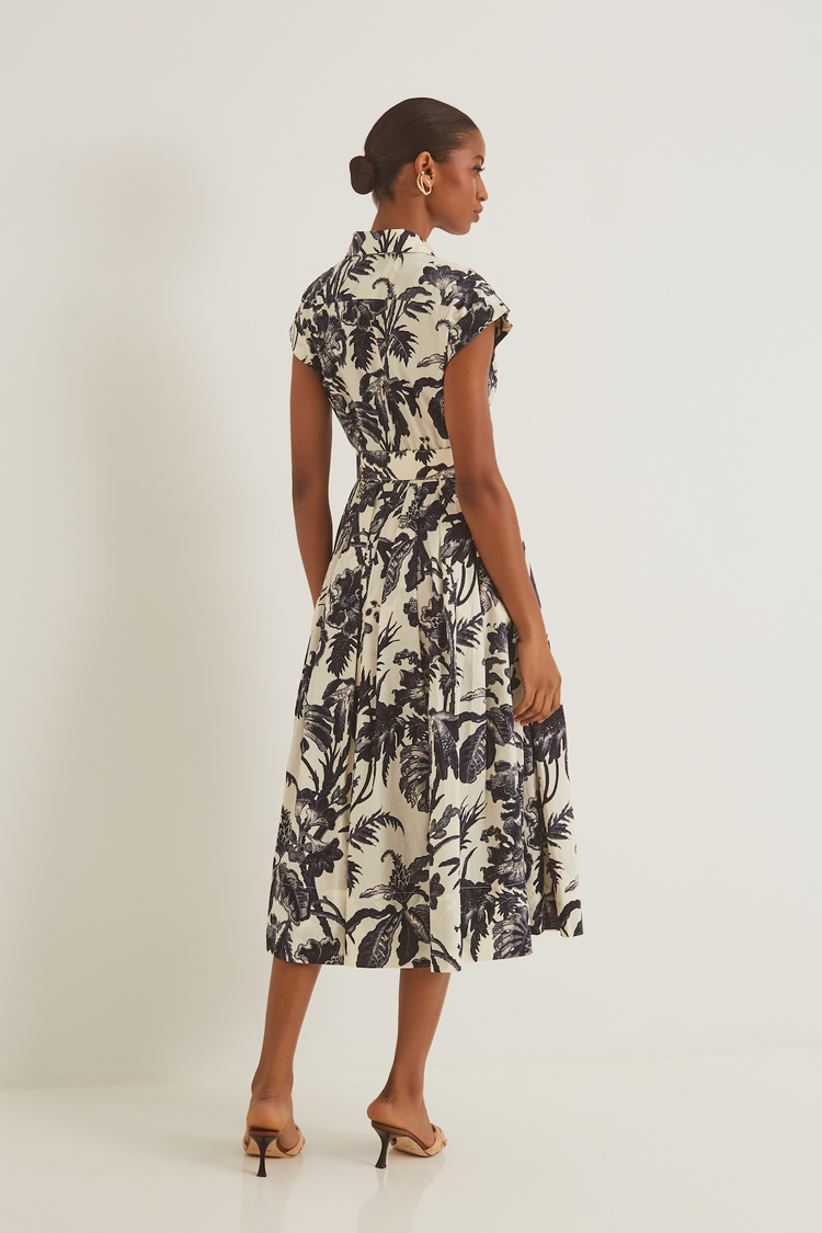 Octavia Dress 2 / Fauna Floral Navy