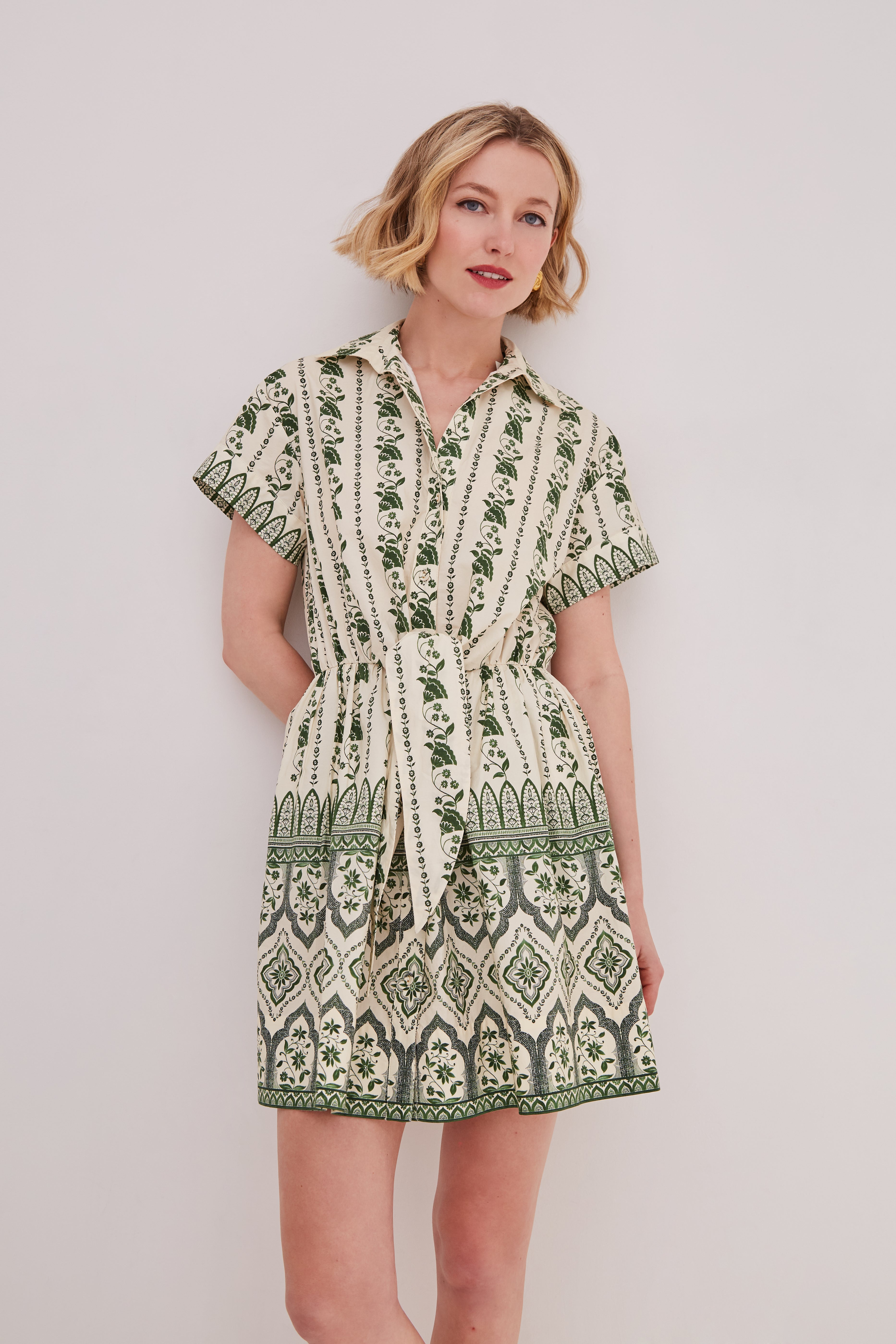 Asbury Mini Shirtdress in Cotton