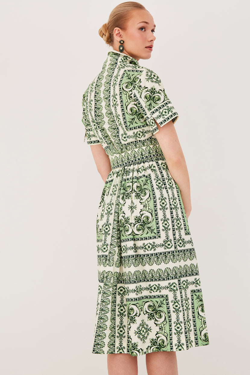 uo malena button down midi dress Cara Cara Malena Blue Stripe Seersucker Belted Midi Dress