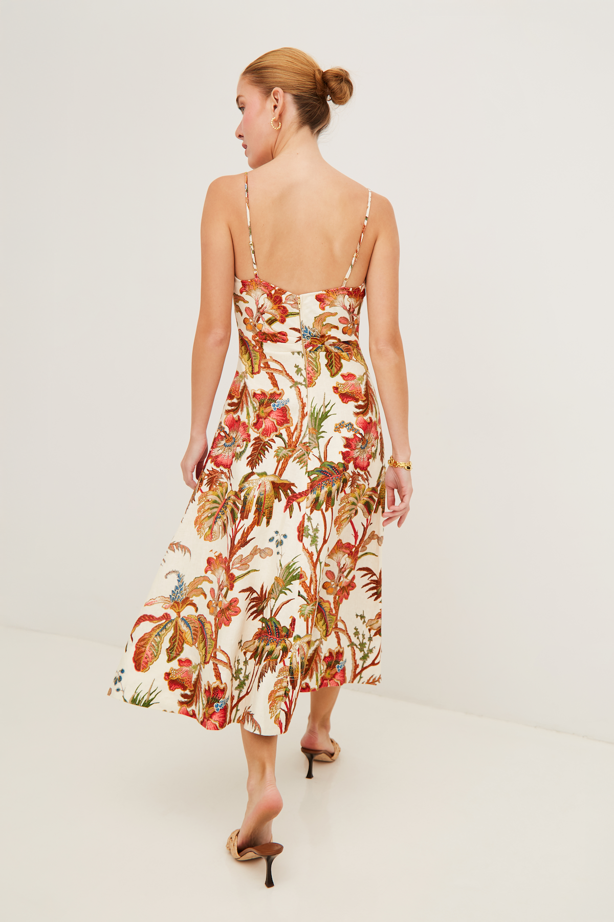 Cara Cara Mae Midi Dress 6 / Fauna Floral Ivory Cara Cara Mae Midi Dress 6 / Fauna Floral Ivory