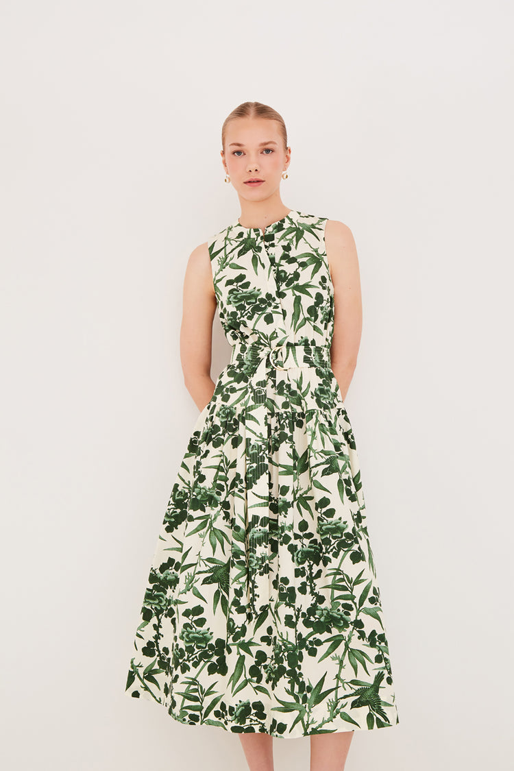 atlas midi dress Atlas Dress in Colette Toile Green 00