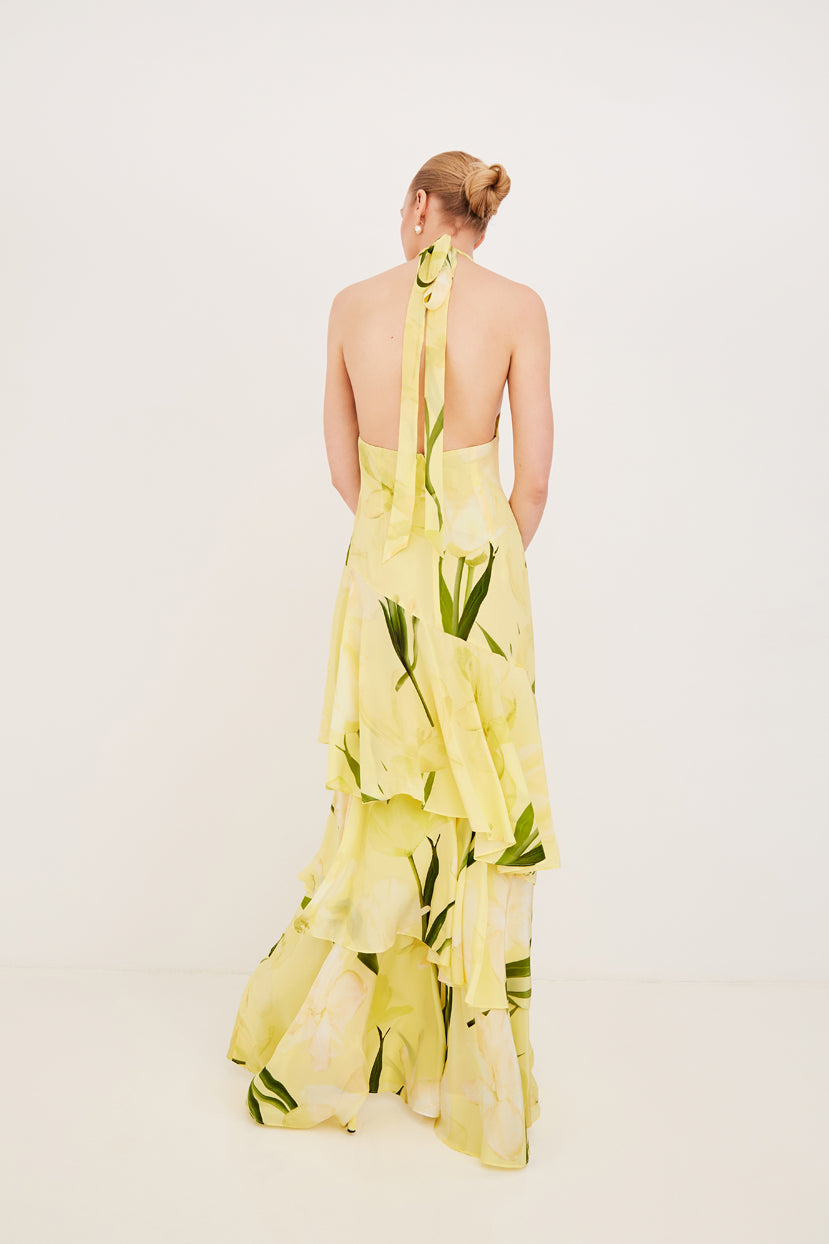 Amethyst Halter Maxi Dress in Silk | Cara Cara New York Amethyst Halter Maxi Dress in Silk | Cara Cara New York