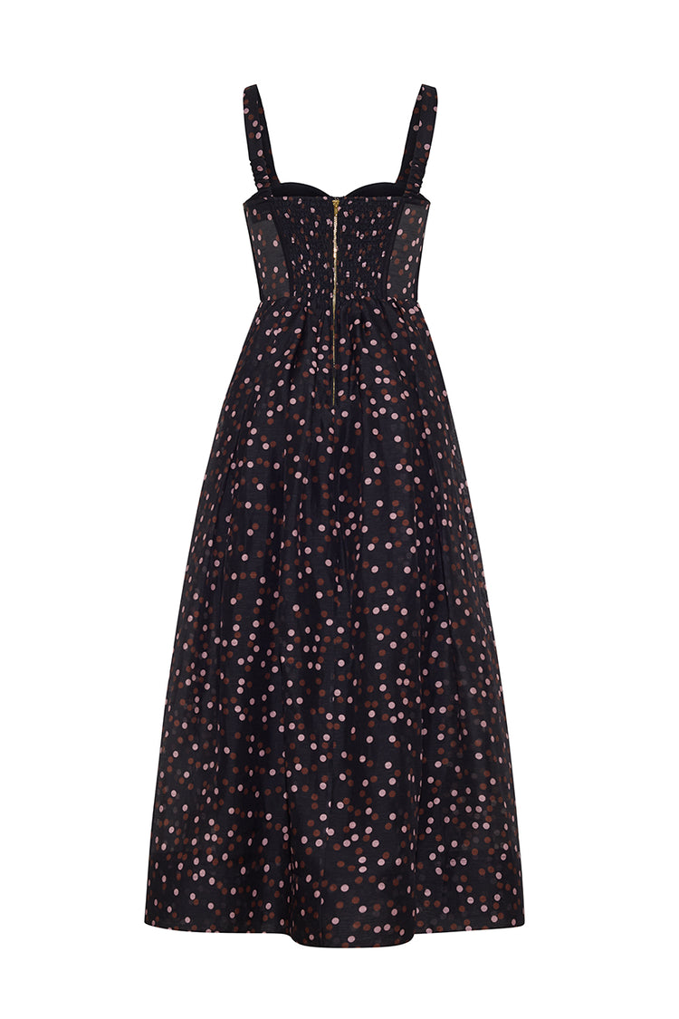 bell phoebe midi dress Cara Cara Pheobe Midi Dress 2 / Stamped Dot Black