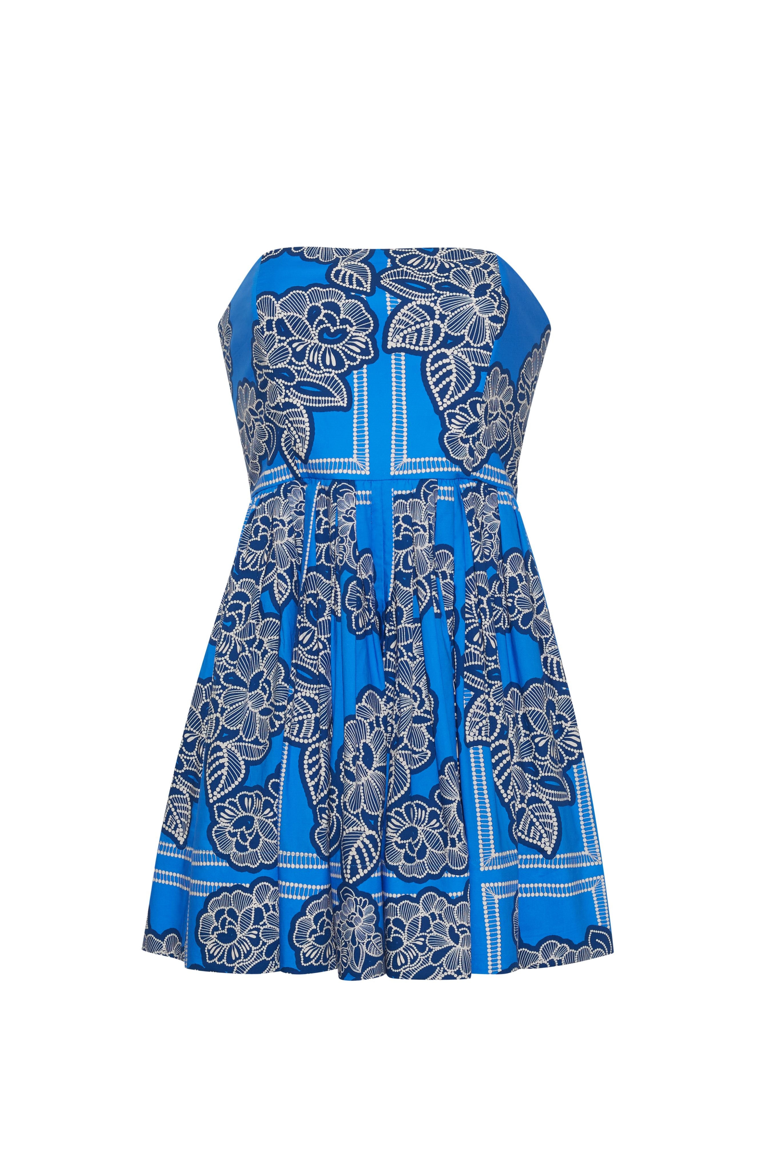 Torres Mini Dress 8 / Carved Petals Cobalt