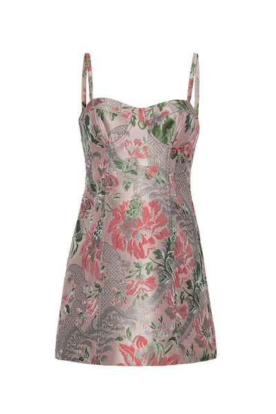 Claudine Mini in Jacqaurd Pink Flower 6
