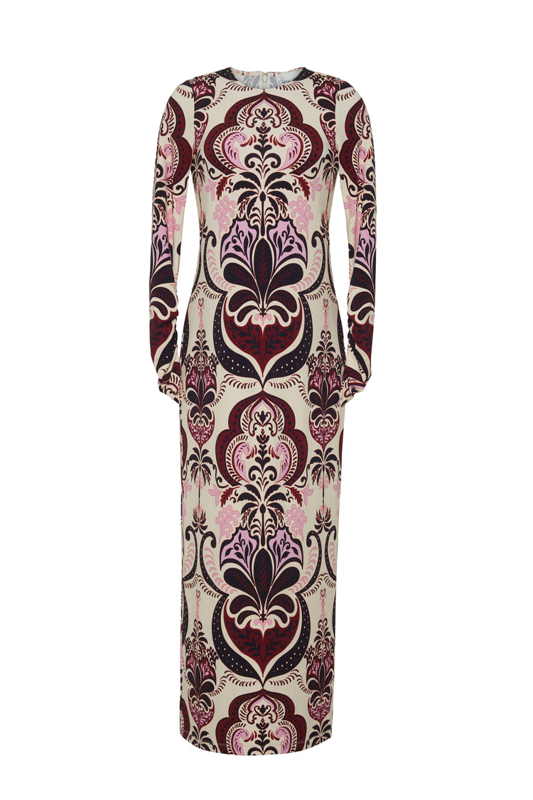 denae maxi dress Cara Cara Danae Midi Dress L / Palm Pavillion Ivory