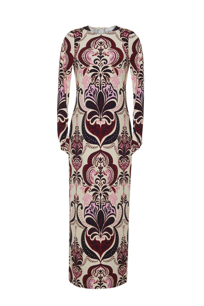 denae maxi dress Cara Cara Danae Midi Dress L / Palm Pavillion Ivory
