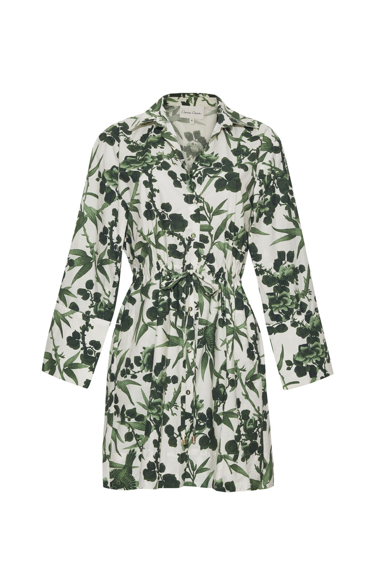 Henry Dress in Colette Toile Green Xs