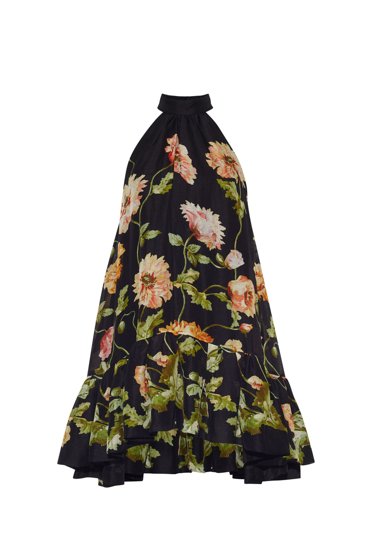 Arca Mini Dress in Lockwood Flora Black L