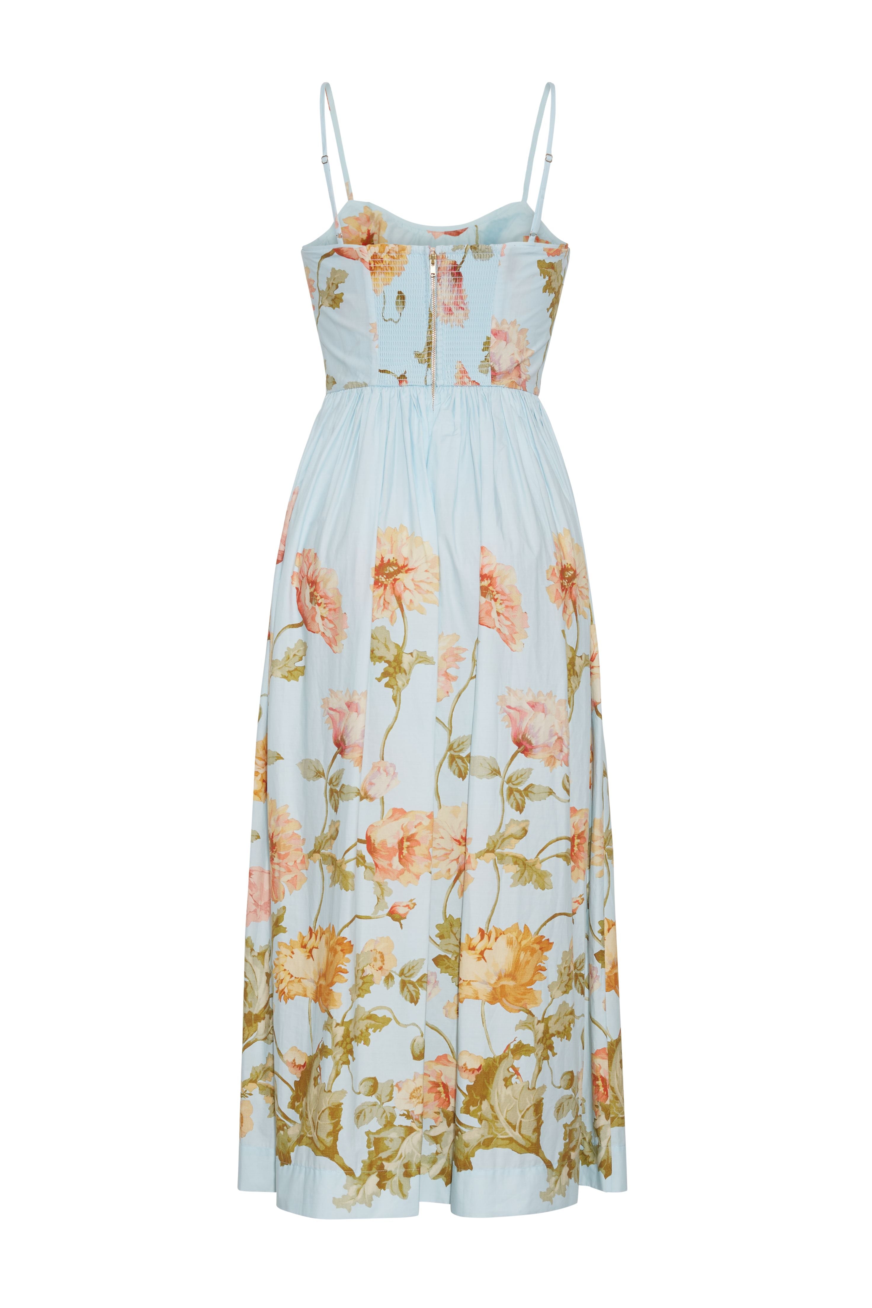 alba check maxi dress Cara Cara Alba Midi Dress in Baby Blue