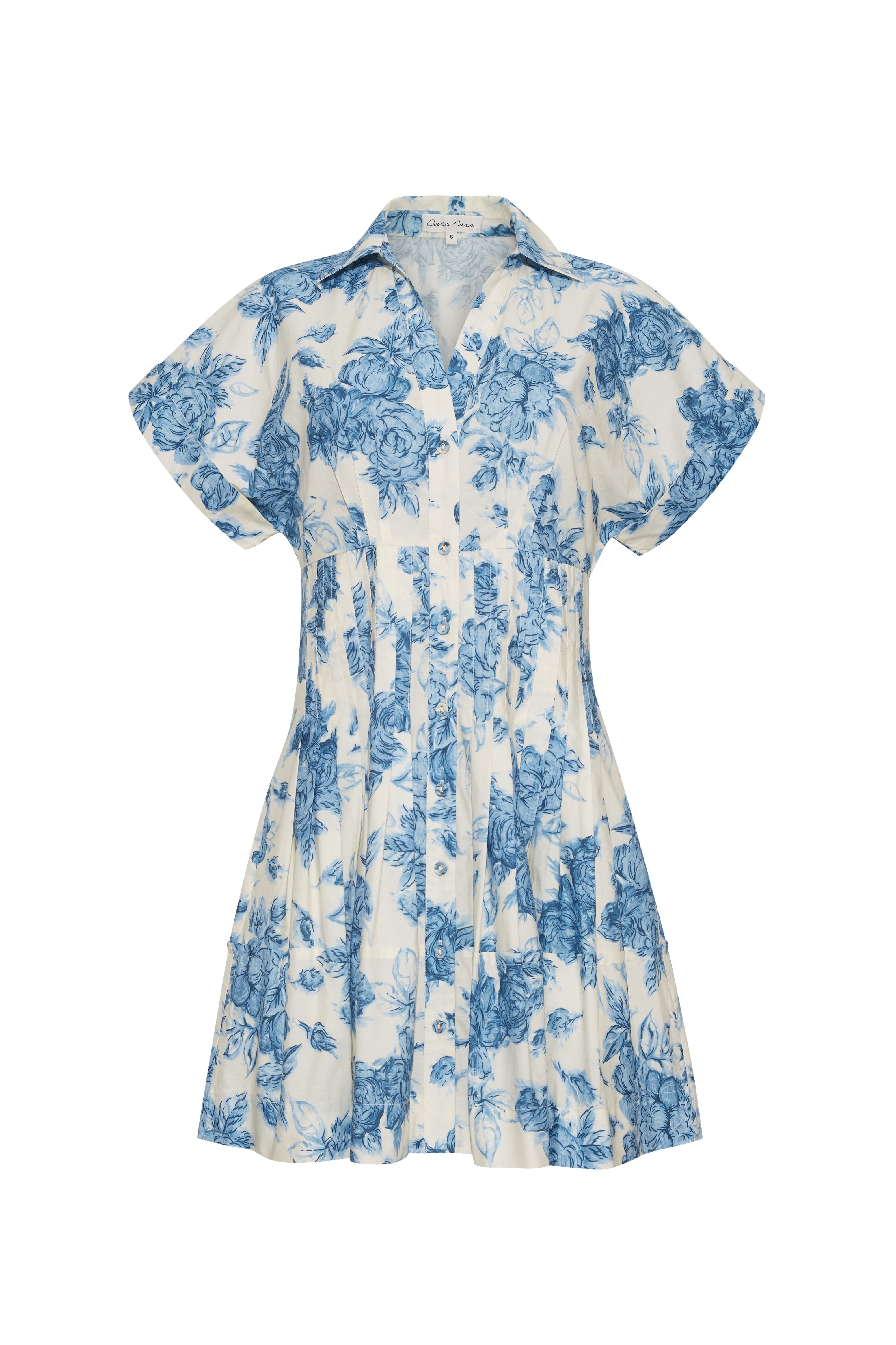 Nash Mini Dress in Tossed Floral Blue XXS Nash Mini Dress in Tossed Floral Blue XXS