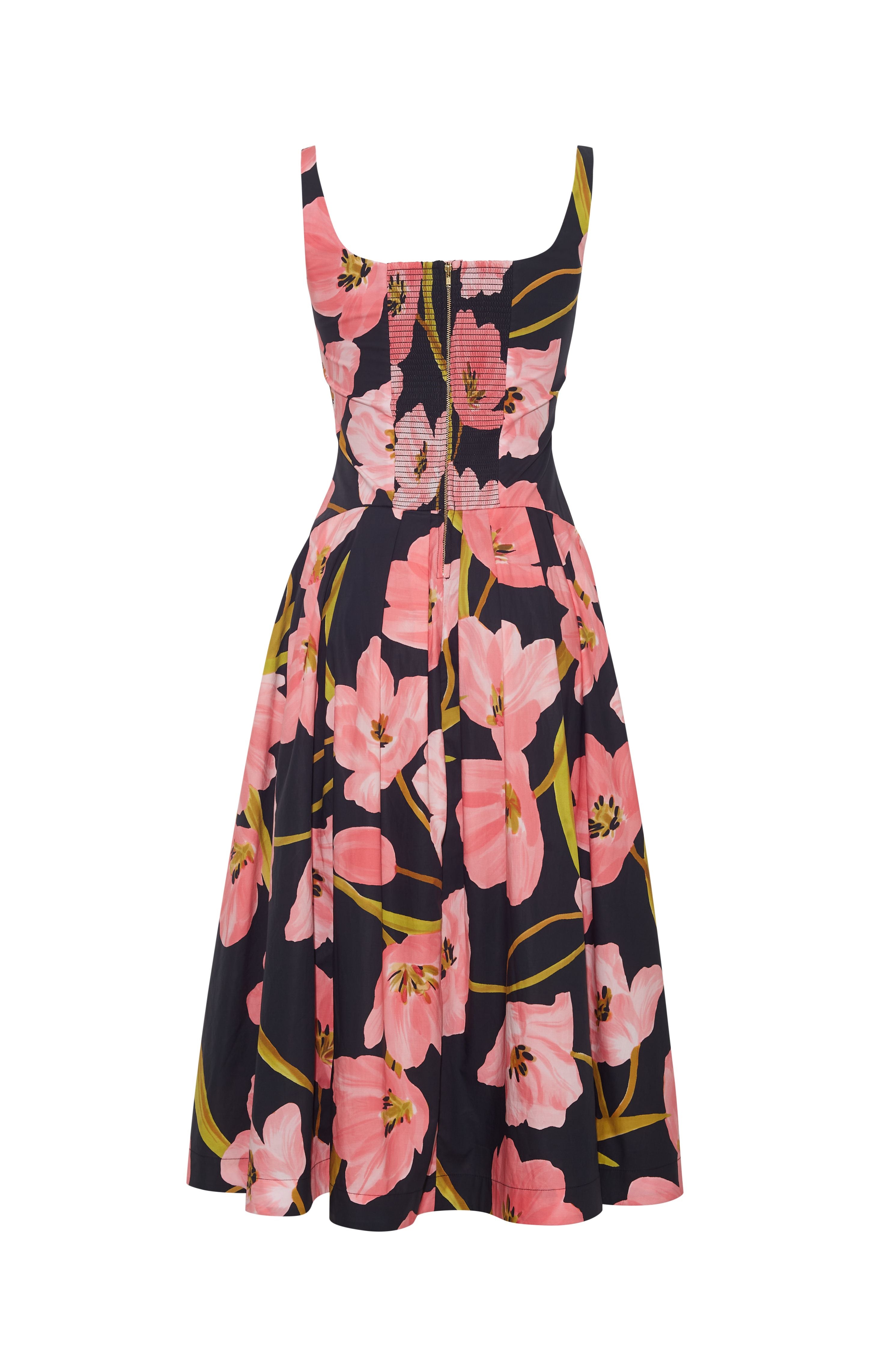 midi dress on sale Regio Midi Dress in Marais Bloom Black 8