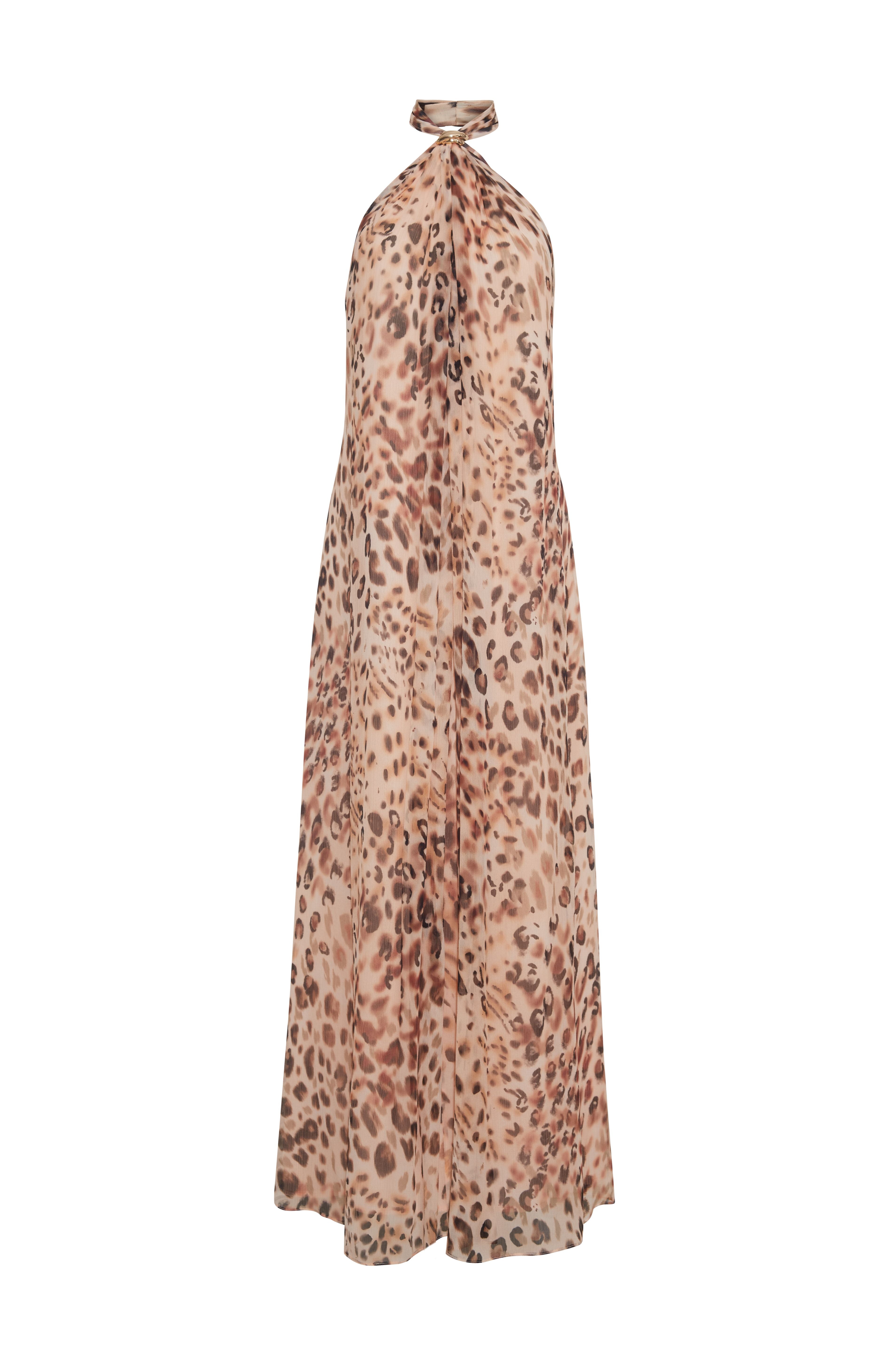 Marion Halter Dress in Silk Chiffon