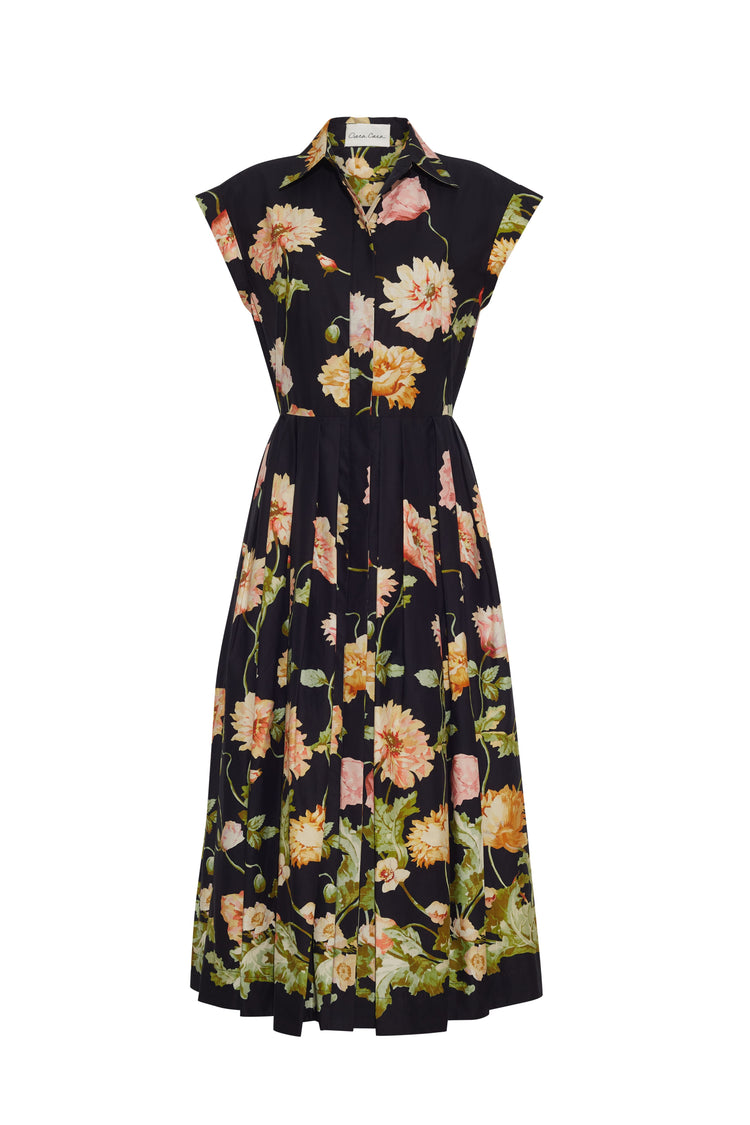 Cara Cara Octavia Belted Dress - Lockwood Flora Sky Cara Cara Octavia Belted Dress - Lockwood Flora Sky