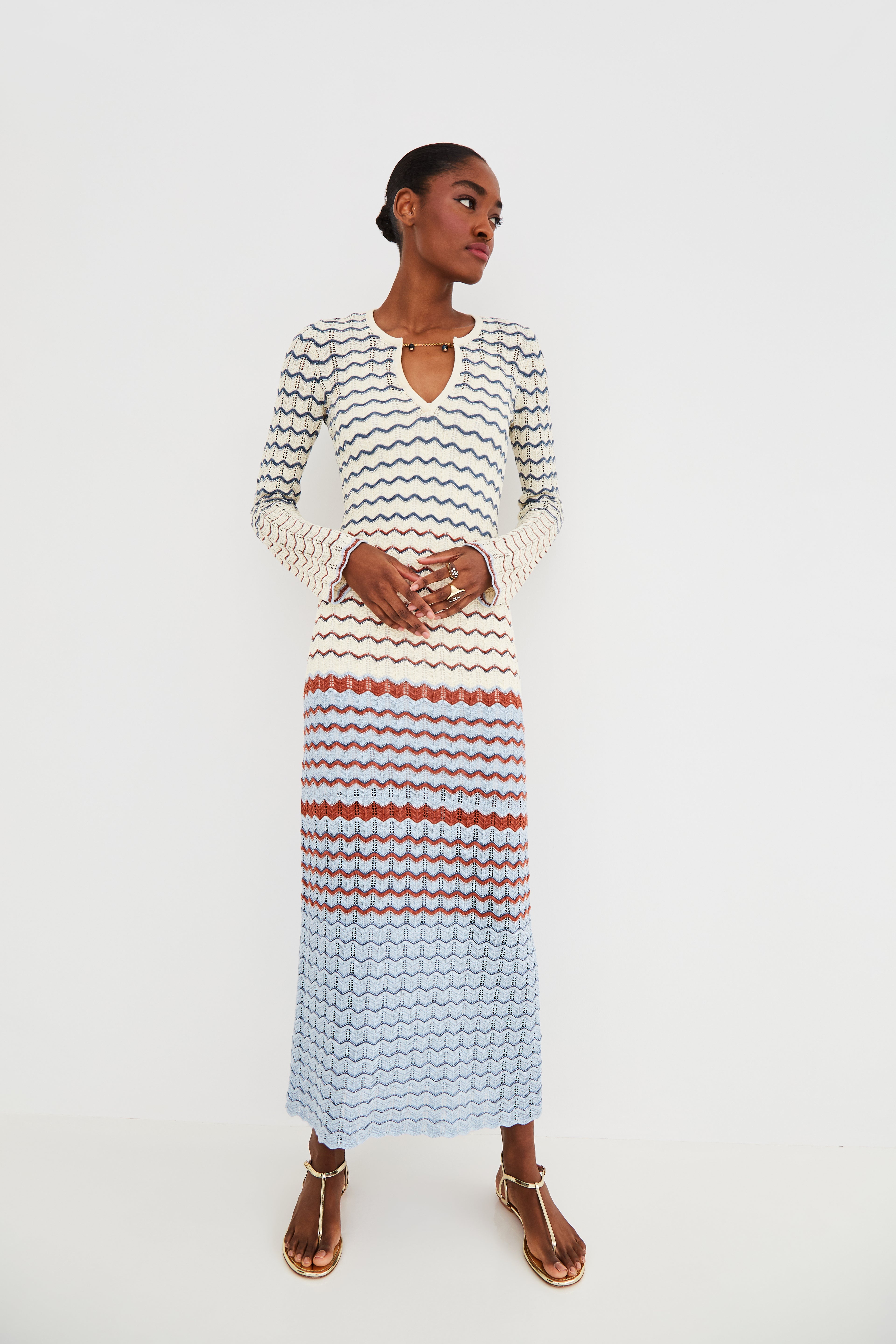 ワンピース yilon pointelle knit dress set Jane Pointelle Maxi Dress in Knit | Cara Cara New York