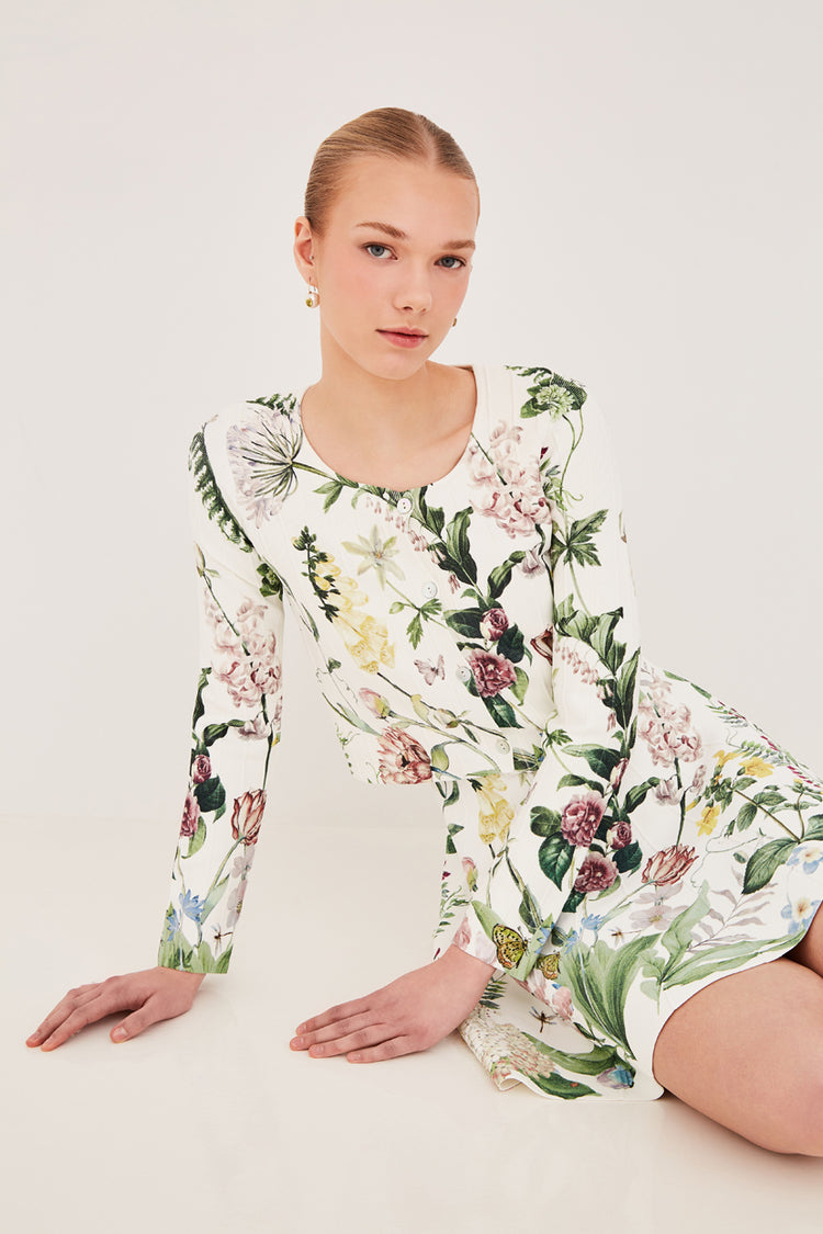 long dress floral with sleeves Black Floral Maxi Dress with 3/4 Sleeves