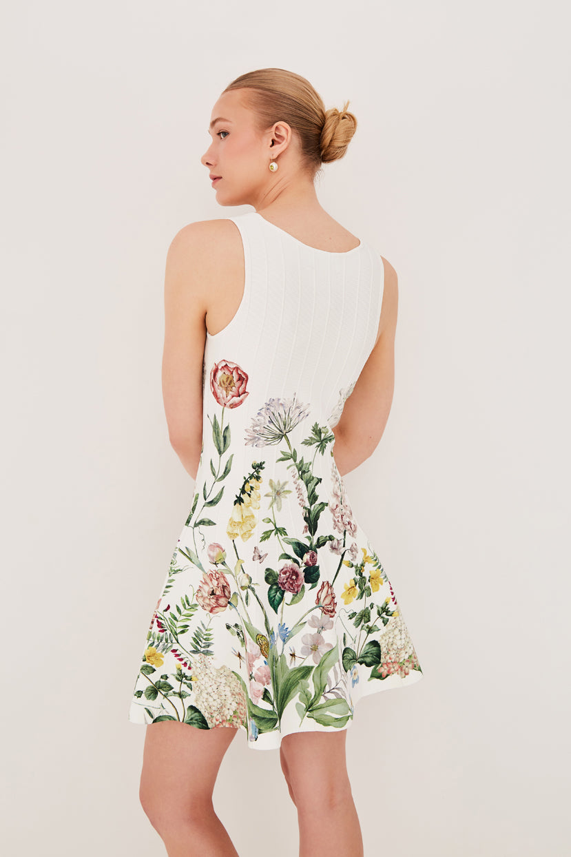 Velma Mini Dress in Bloomsfield Ivory M Velma Mini Dress in Bloomsfield Ivory M