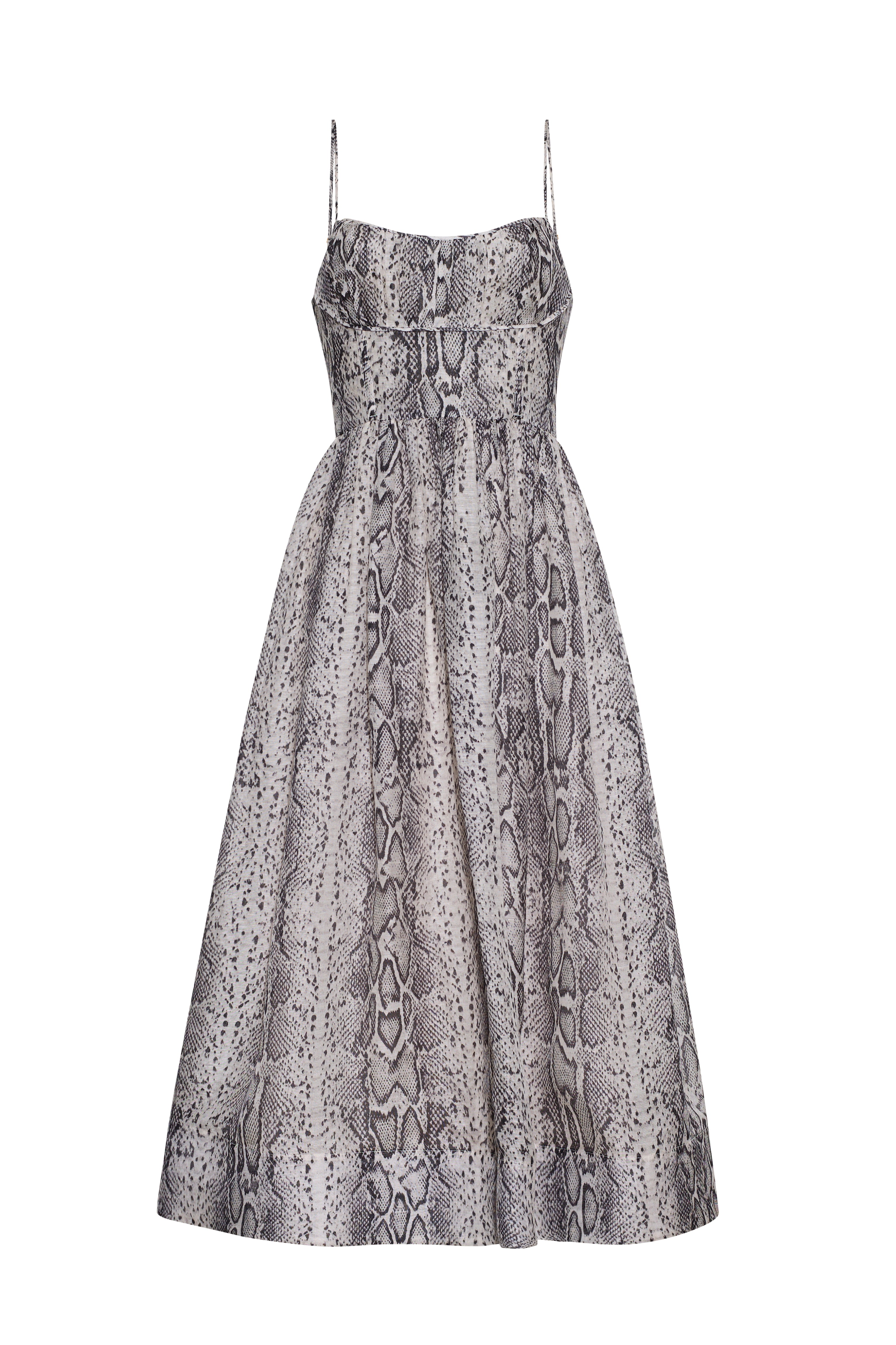 Alba Midi Dress 2 / Classic Snake Grey