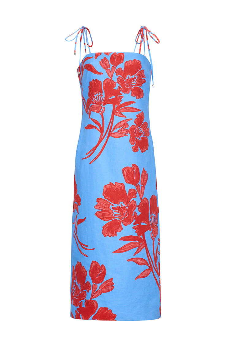 can you wear a watch in dress blues Cara Cara Candy Blue Floral Belted Mini Dress