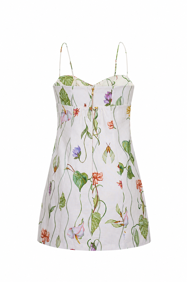 Cherry Mini Dress in Linen | Cara Cara New York