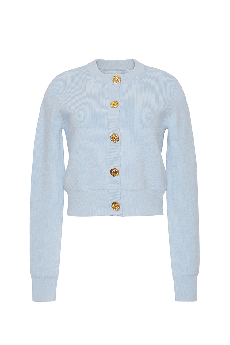 トップス Ello Light Knit Cardigan - Light Blue Ellery Cardigan