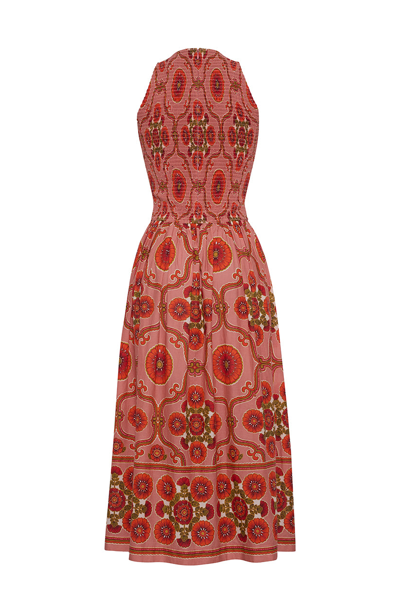 leandra jersey midi dress Leandra Jersey Midi Dress - Gallery Blue, Whimsical Vine