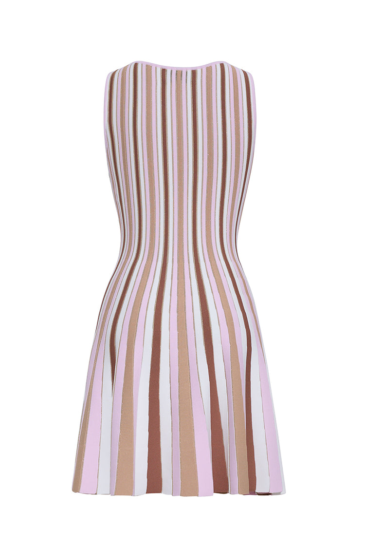 lilah striped mini dress Leila Knit Mini Dress