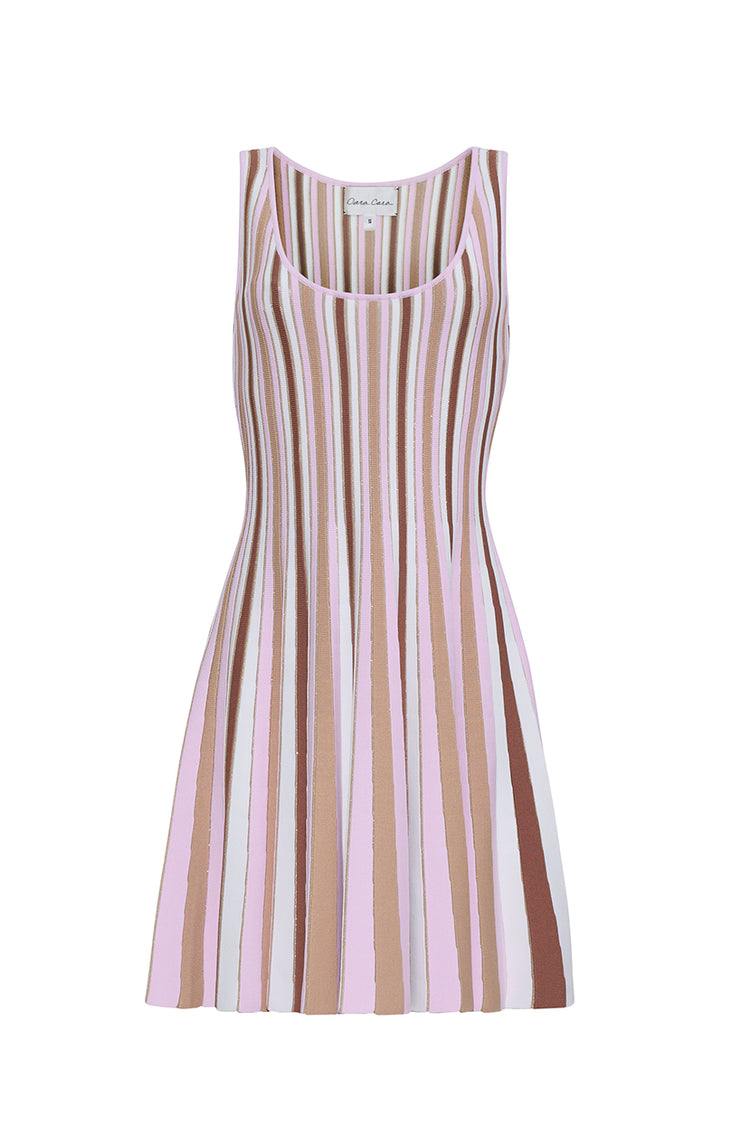 pink and purple striped mini dress Leila Knit Mini Dress