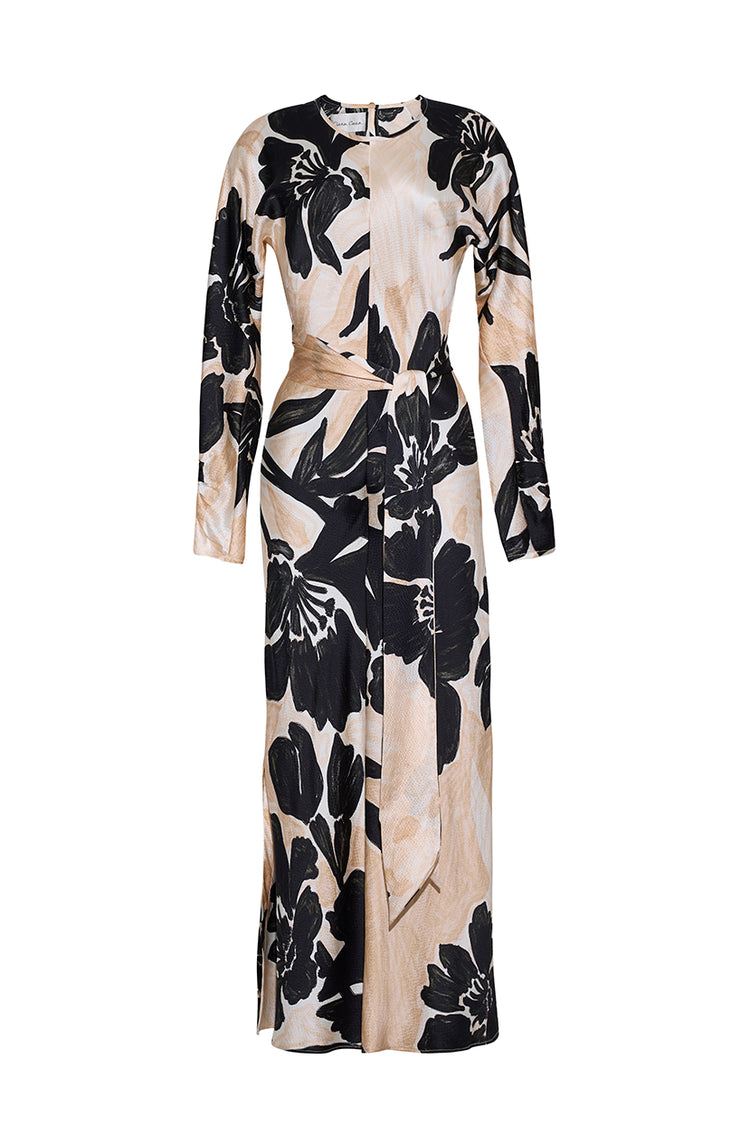 Cara Cara Montgomery Midi Dress M / Flora Shadow Ginger