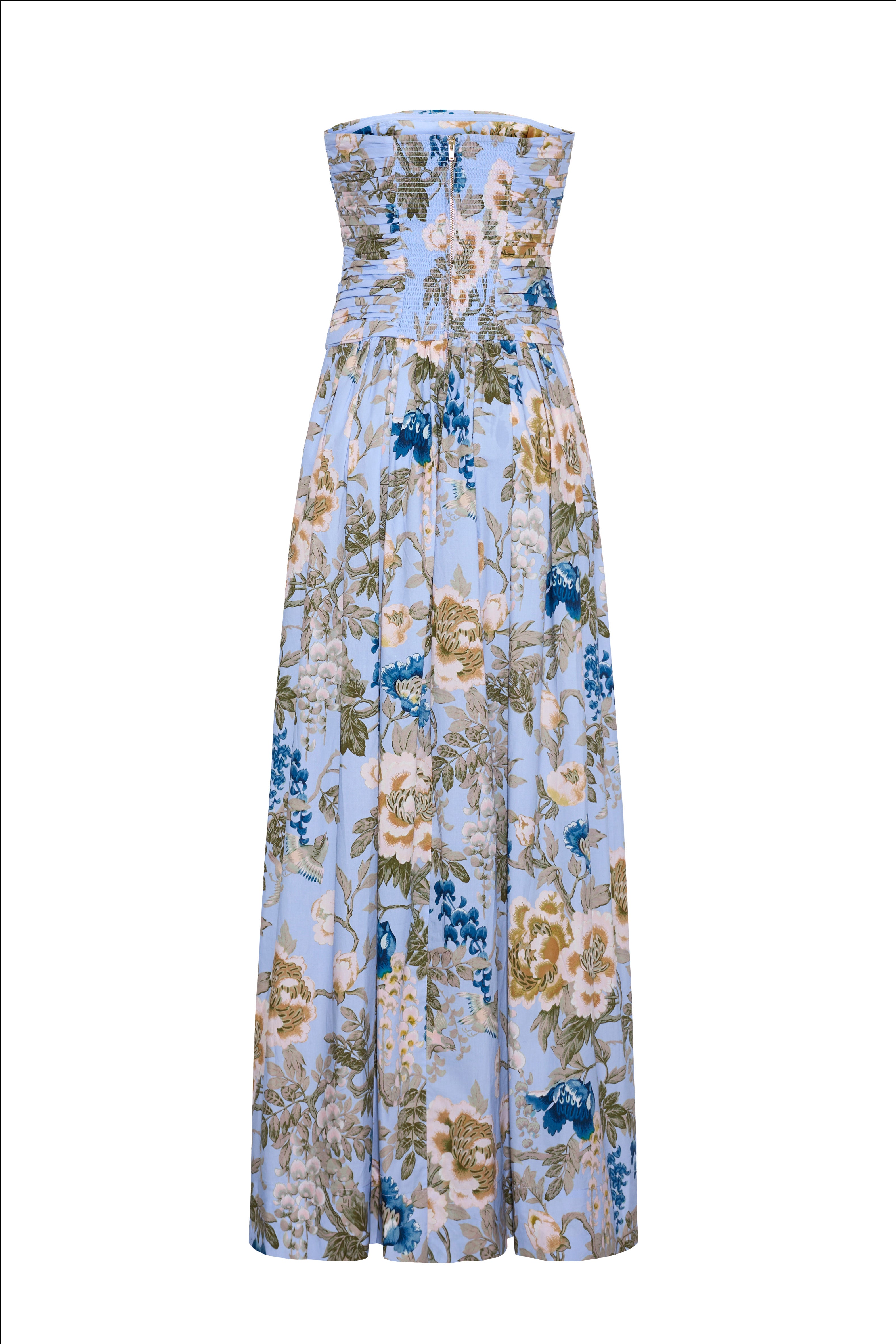flora linen maxi dress MAET FLORA Linen Long Dress - White