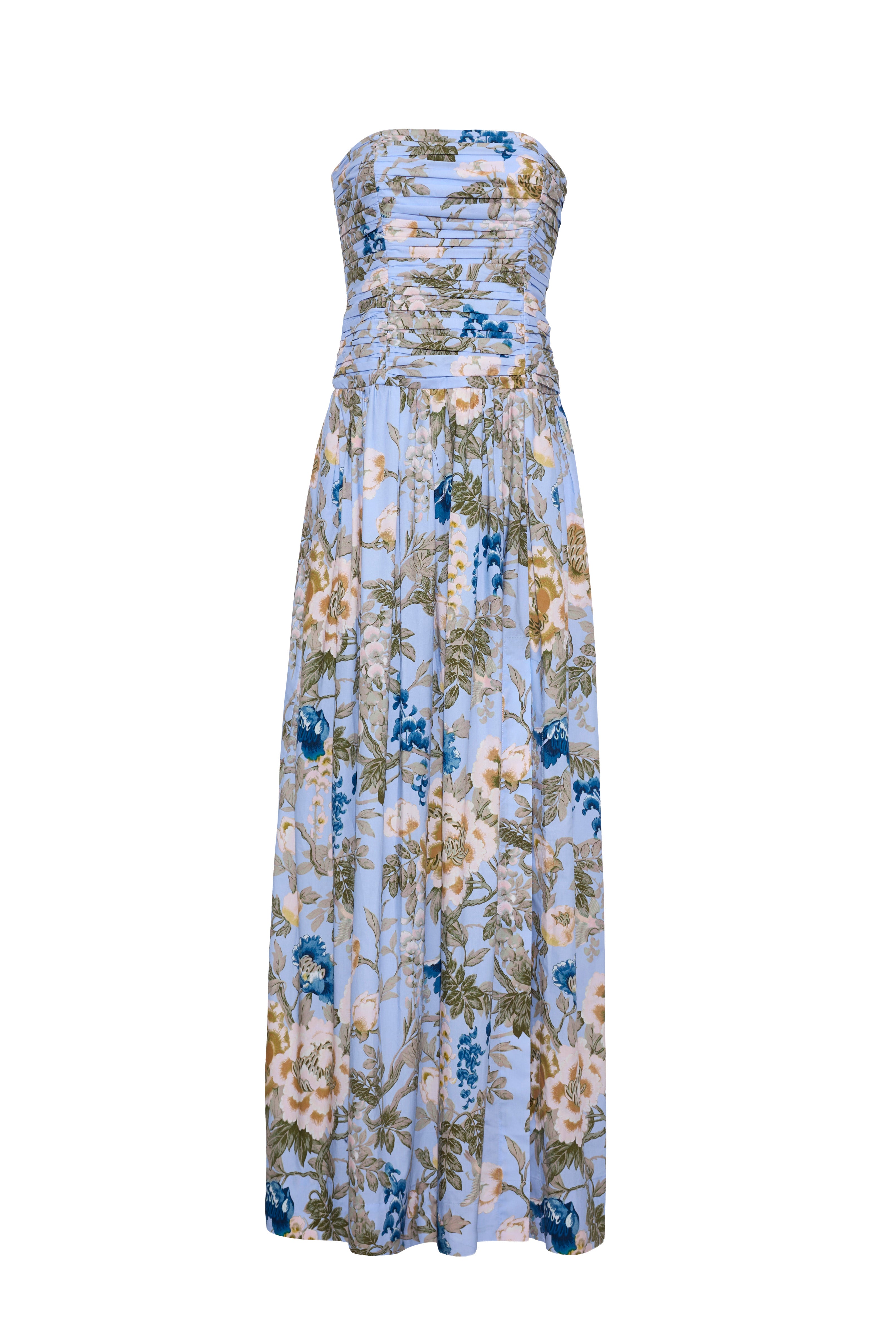 blue dress poshmark JS COLLECTIONS Blue Quartz Illusion Neck Gown