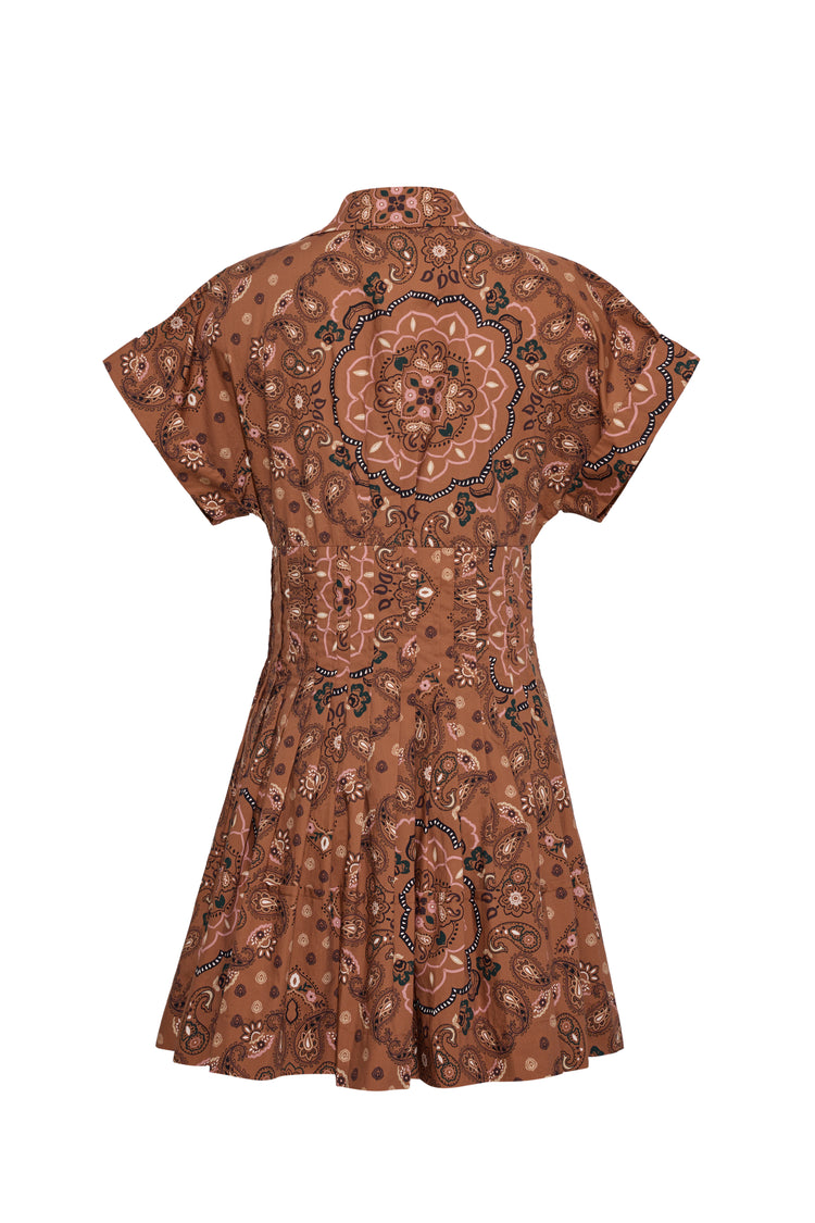 Nash Mini Dress in Bandana Camel L