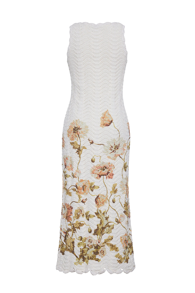 Orel Dress in Lockwood Flora Egret XXL