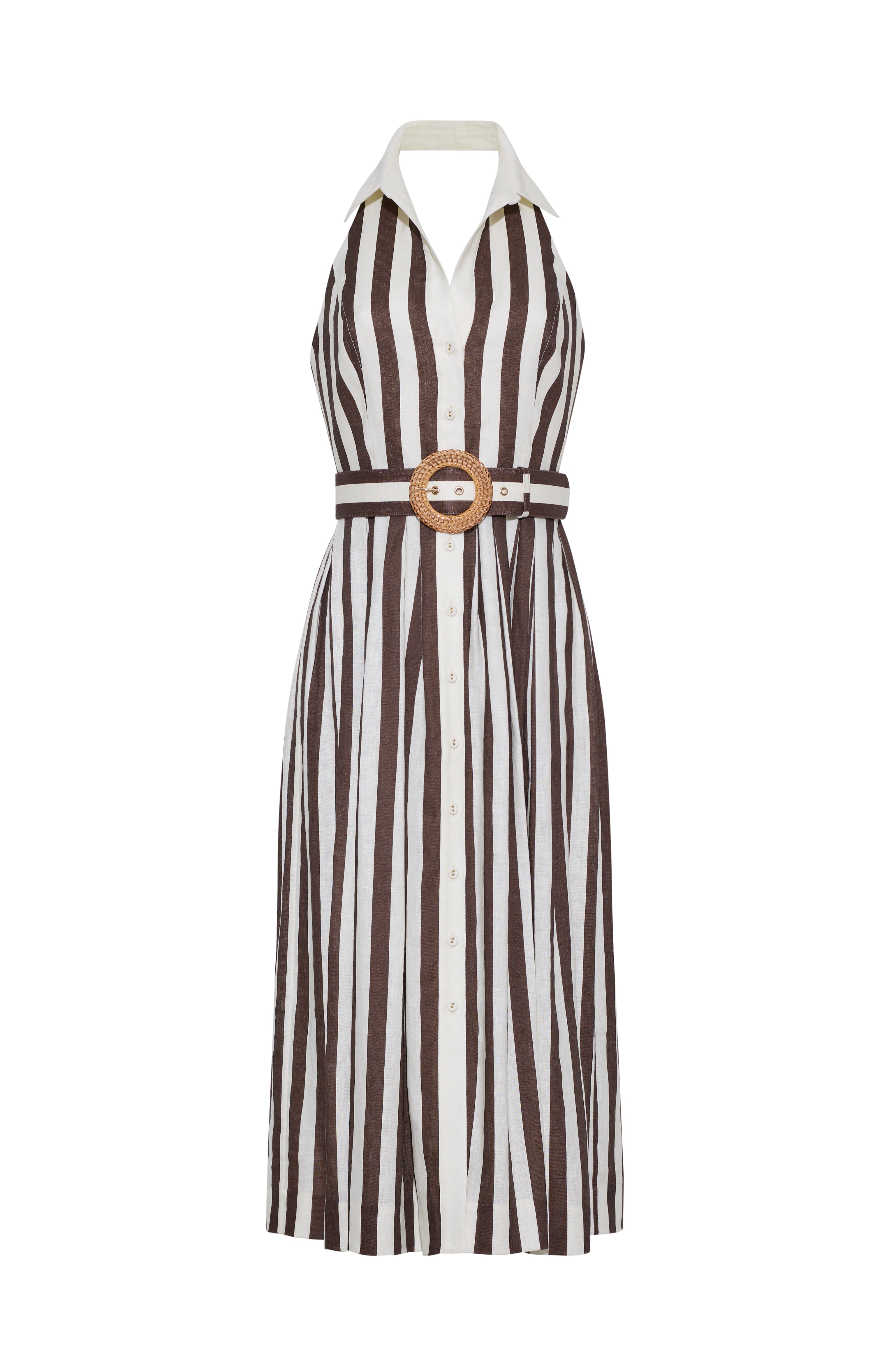 black and white striped dress with brown belt Cute Vintage 60s Striped Sleeveless Nylon Belted Shift Dress Brown Black White Horizontal Stripes Bust 36 Waist 34