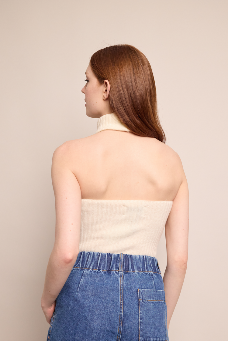 h　andmary Samantha ribbon tops ivory ANDMARY】Samantha ribbon tops