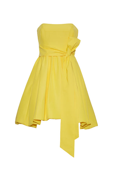 The Cara Dress in Lemon Yellow