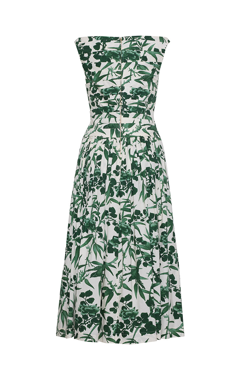 Zora Drop Waist Midi Dress in Cotton | Cara Cara New York Zora Drop Waist Midi Dress in Cotton | Cara Cara New York